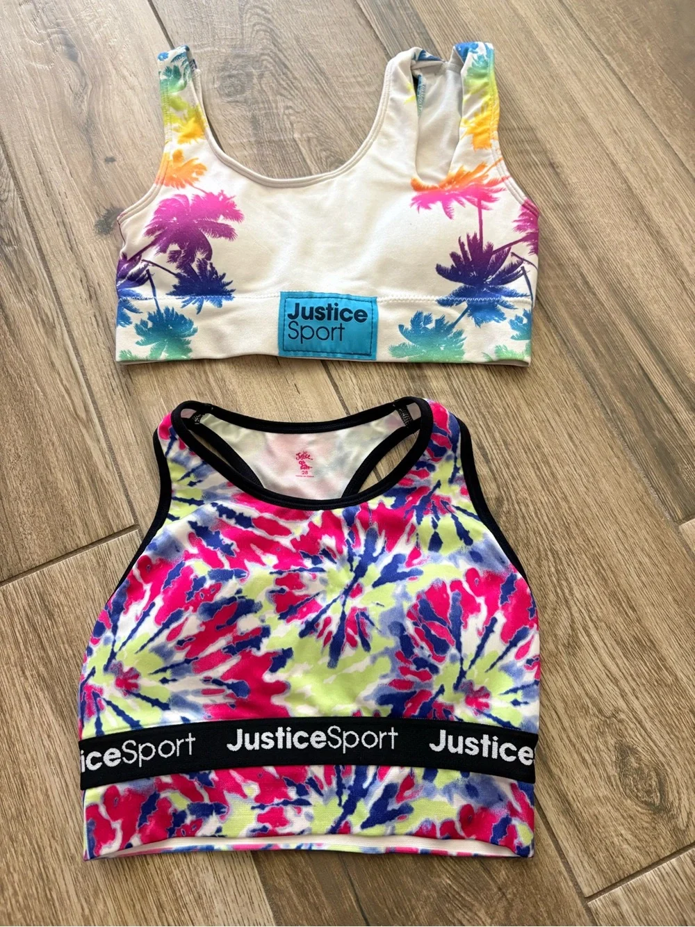 Justice Gymnast sports top lot of 2 - sizes 28 & 30